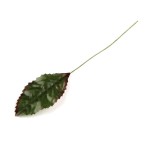 Artificial rose leaf, 12 cm long, green color